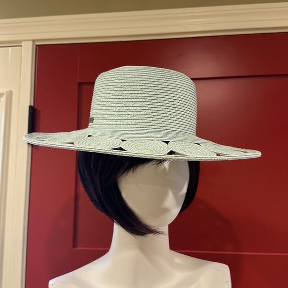 San Diego Hat Company Accessories Nwt Mint Seafoam Green Beach Sun Hat Rattan Adjustable San